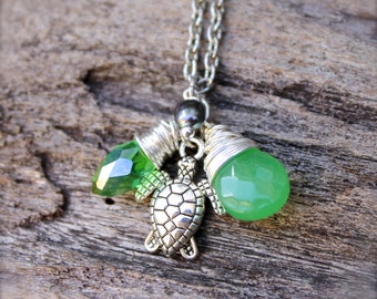 Sea Turtle Necklace made in Hawaii - Hawaiian Jewelry Sea Turtle Jewelry from Hawaii Hawaiian Honu Necklace - Ocean Inspired Hawaii Jewelry