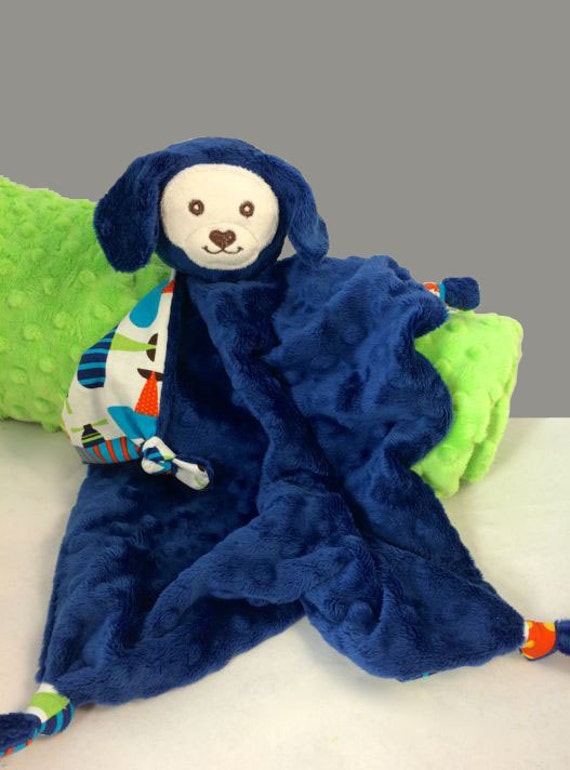 Puppy Dog Security Blanket Minky Lovey Animal Blanket Baby