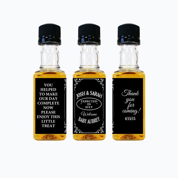 Custom Jack Daniels Mini Bottle Labels Baby by LiquidCourage