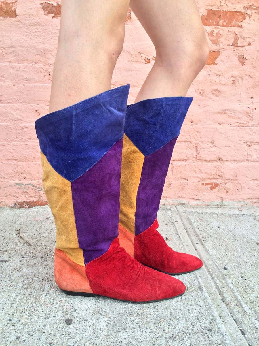 colorblocked boots