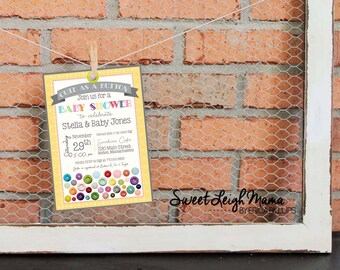 25% OFF - QUICK DELIVERY Cute as A Button - Baby Shower Invitation ...