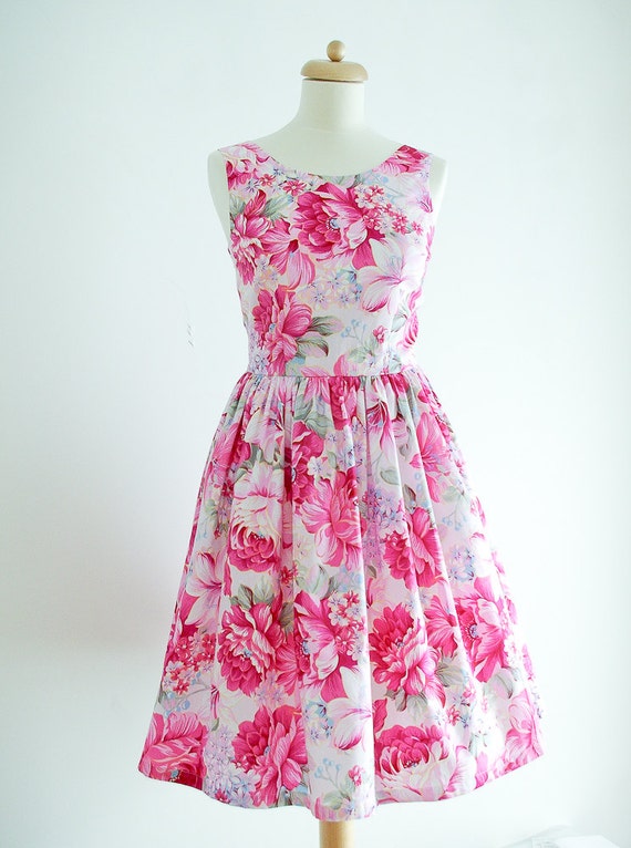 Items similar to Bridesmaid dress Purple Flowers Dress, floral dress