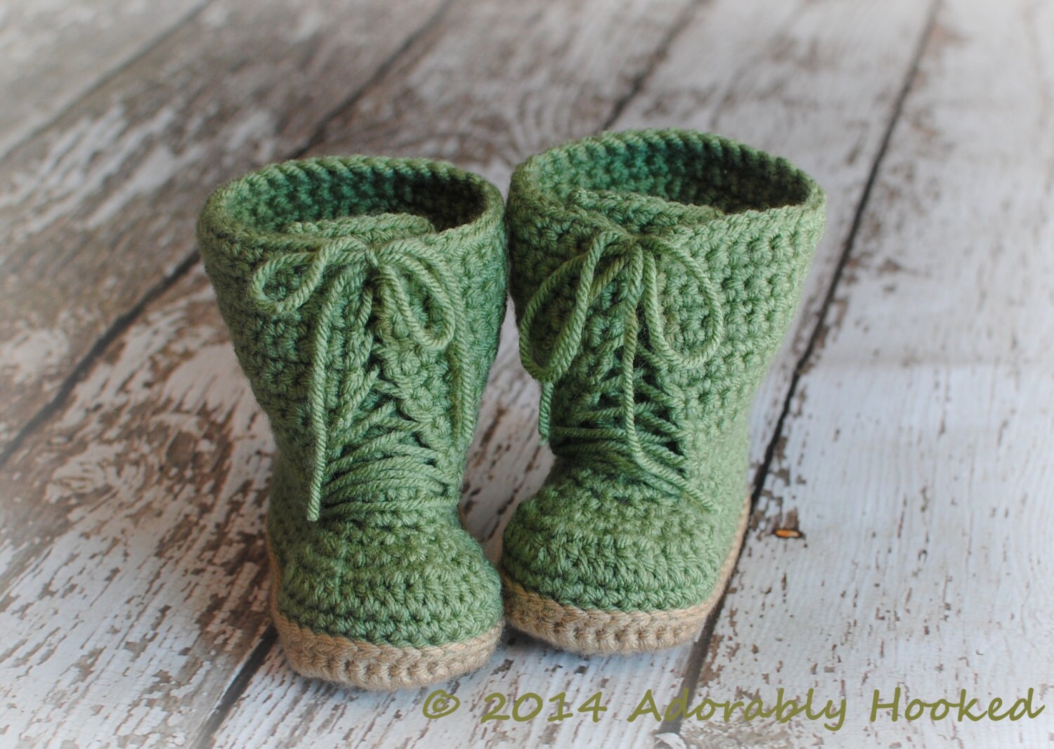 Baby Combat Boots Combrat Booties Crochet Combat by AdorablyHooked