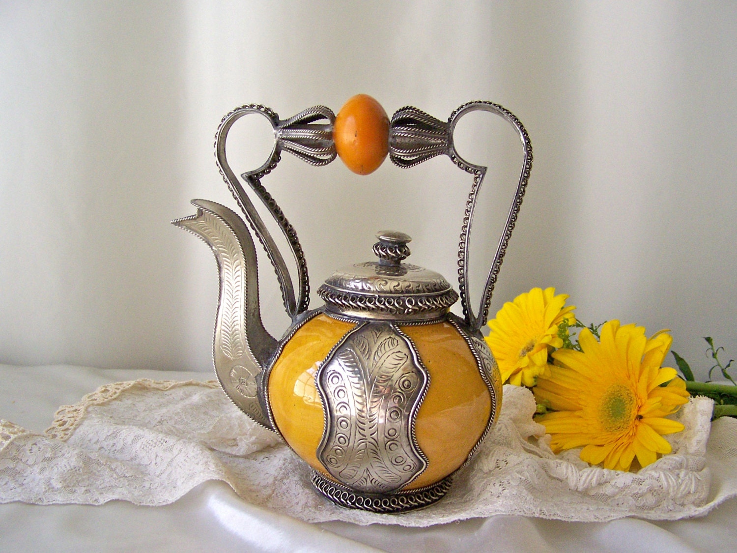 Vintage Decorative Teapot Moroccan Ceramic Teapot Home Decor