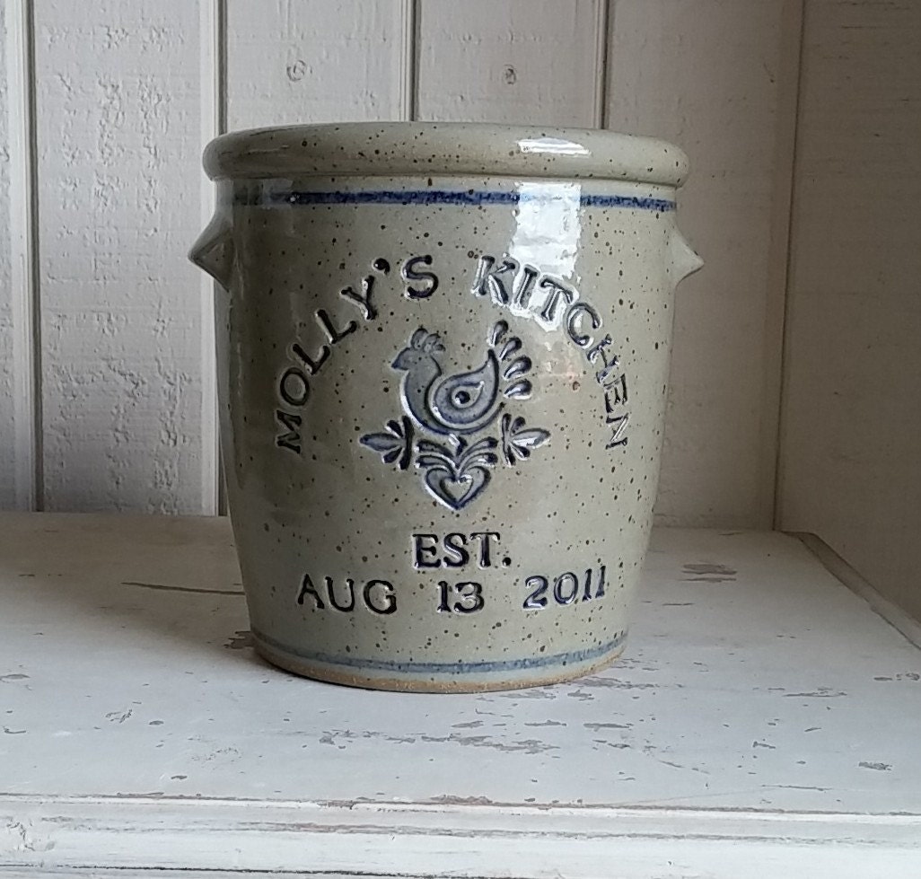 Personalized Stoneware Crock