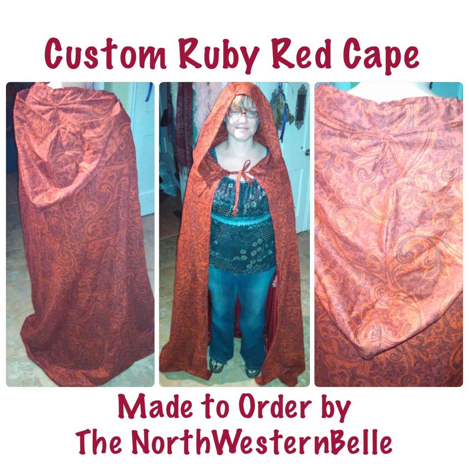 Custom Made Costume Cape Made to Order Cloak