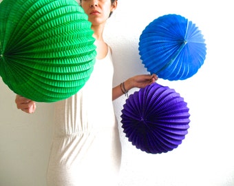 mexican origami paper lampshade in solid colors