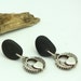 Dangle Pebble Earrings Sterling Silver Stud Drop Earrings Heart and Wings