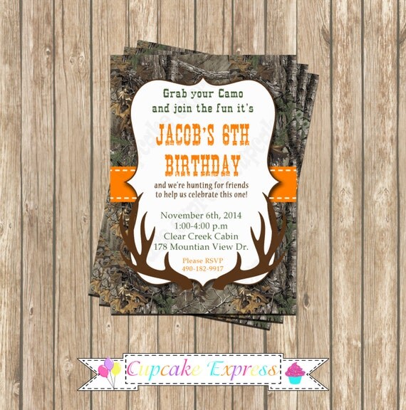 Realtree Camo Birthday Invitations 6