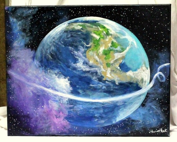 Items similar to Mother Earth Art, original painting, acrylic painting