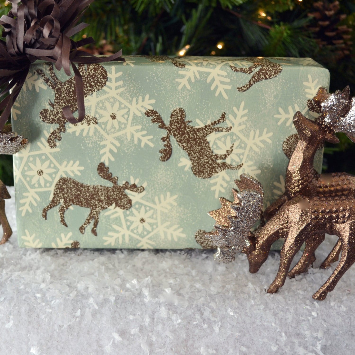 Moose Christmas Wrapping Paper 