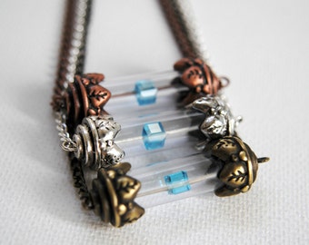 Tesseract Necklace -- The Avengers Inspired - LOKI - Unlimited Power - Swarovski Crystal -- Avengers