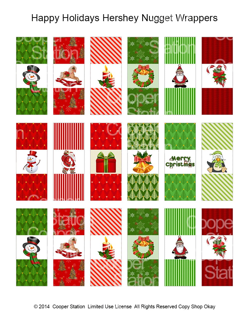 Printable Nugget Wrappers