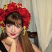 RESERVED*****Fine Spanish Lady Headdress Hair Adornment OOAK Floral Headband
