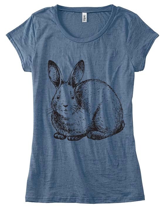 Womens TShirt Rabbit Bunny Rabbit Womens Clothing by OhSudzGifts