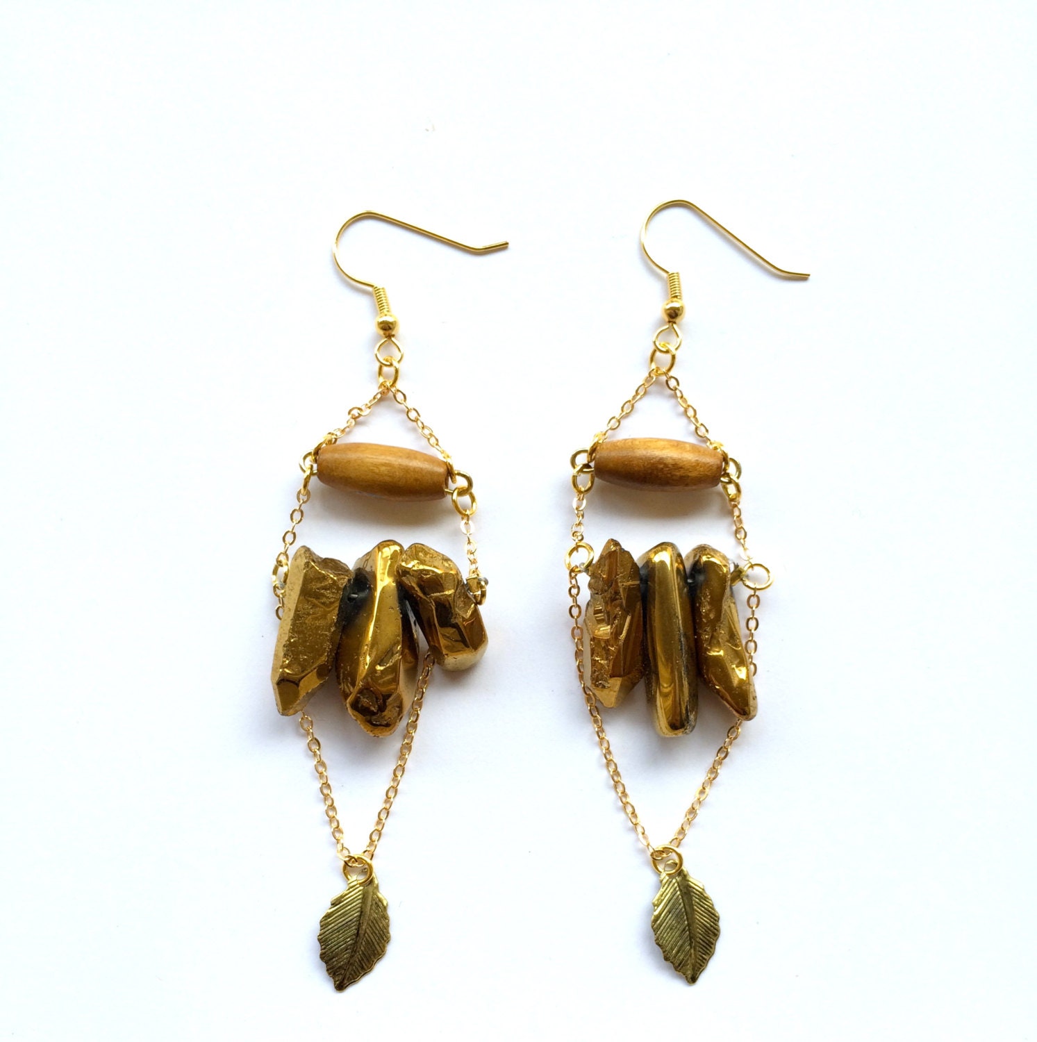 Gold Nugget Earrings