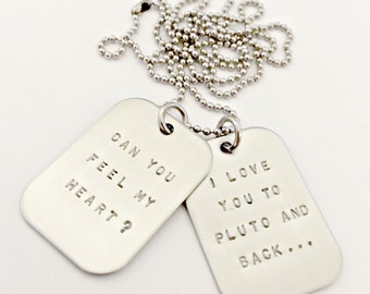 Personalized Dog Tags Anniversary Wedding Mens Necklace My