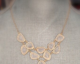 Druzy Necklace - Druzy Statement Necklace - Bridesmaid Statement Necklace