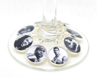 Seattle Seahawks Wine Charms | Seahawks Charms | Set of 8 Seattle Wine Charms | READY TO SHIP | Fathers Day Gift