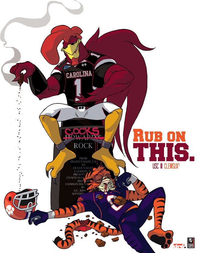 South Carolina vs. Clemson Poster V.3 Rub On This