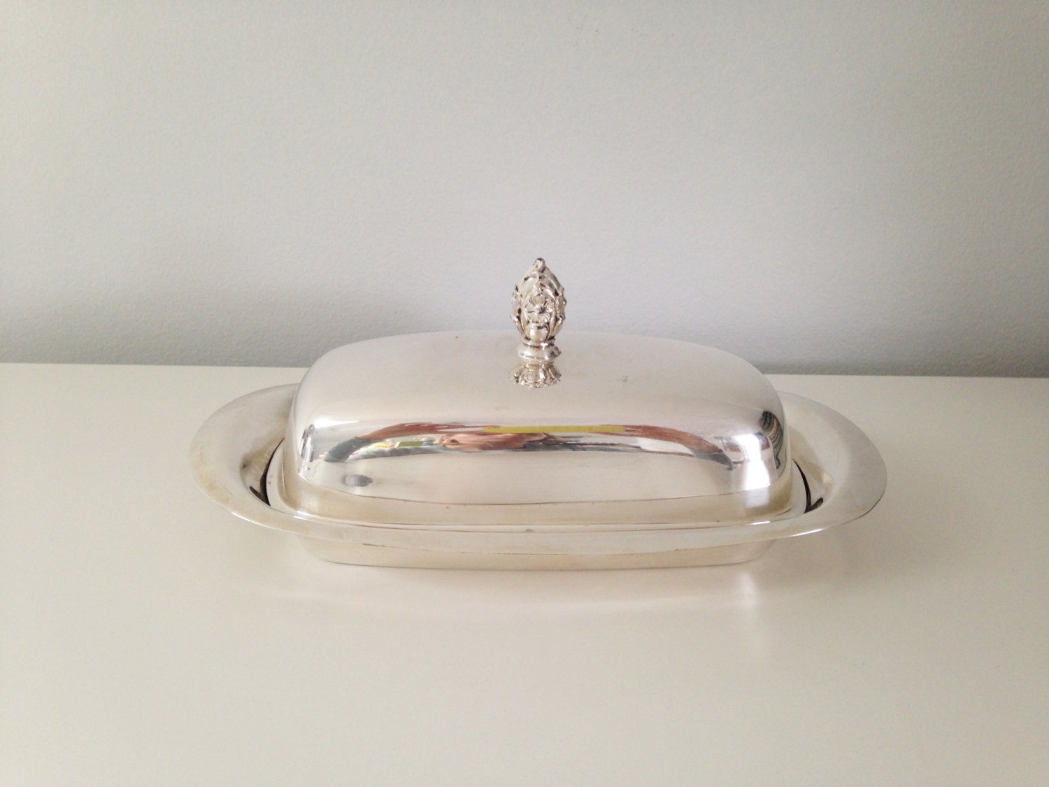Vintage silverplated butter dish Haute Juice
