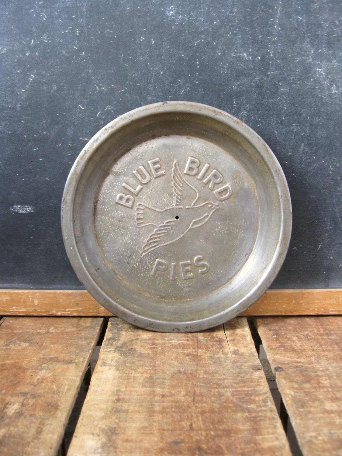 Vintage Blue Bird Pie Tin One Vintage Pie by RiverHouseDesigns