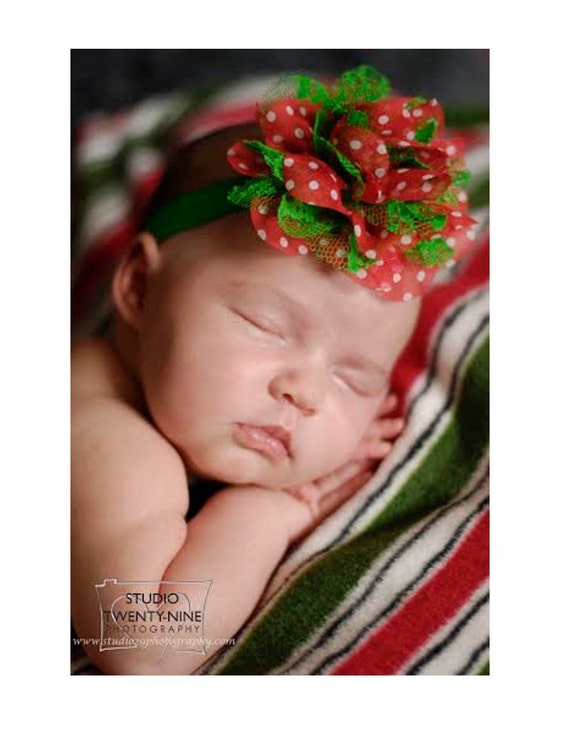Pick 1 Christmas Headbands Red Baby Headband Newborn