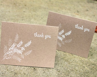 Kraft And White Thank You Cards Rustic Simple Kraft And White Thank You Cards Rustic Simple