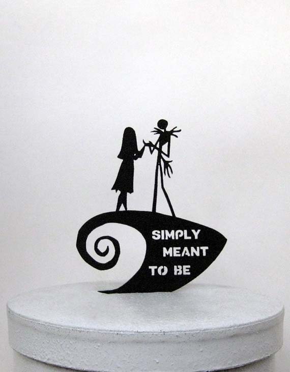 Wedding Cake Topper The Nightmare Before Christmas sihouette
