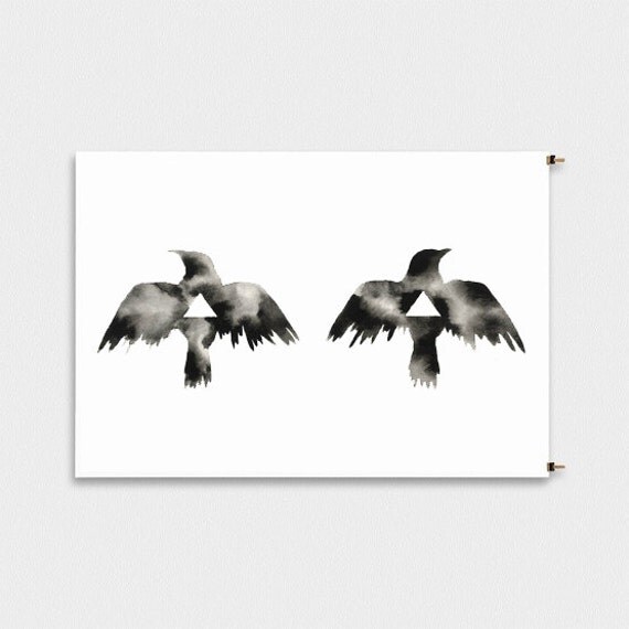Modern Bird Print Geometric Art Print Modern by GeometricInk
