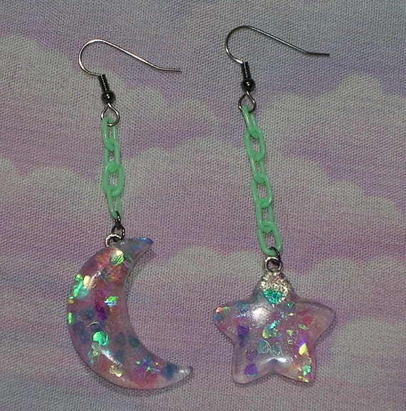 Pastel Goth Earrings Fairy Kei Earrings Kawaii by Jemworks on Etsy