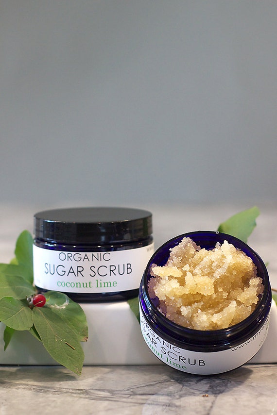 Organic Rosemary & Mint Exfoliating Sugar Scrub 4 ounces
