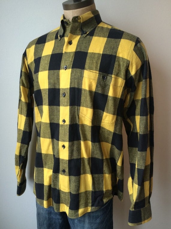 gorgeous yellow flannel outfit men
9