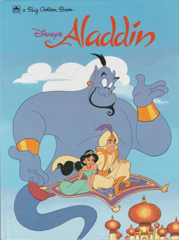 Vintage Disney's Aladdin Big Golden Book by ShopHereVintage