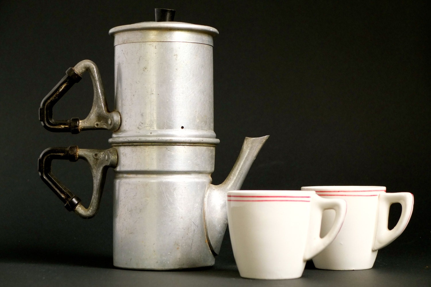 Neapolitan coffee maker / italian coffee pot / by ParisRomaNYflea