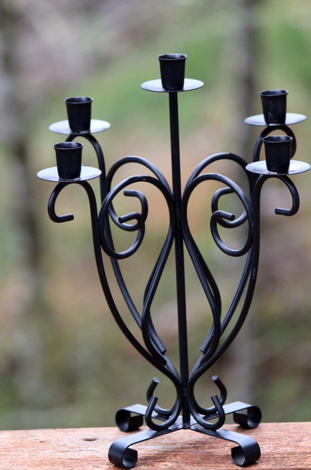 Vintage Wrought Iron Candle Holder Table Top Candle by CRdezines