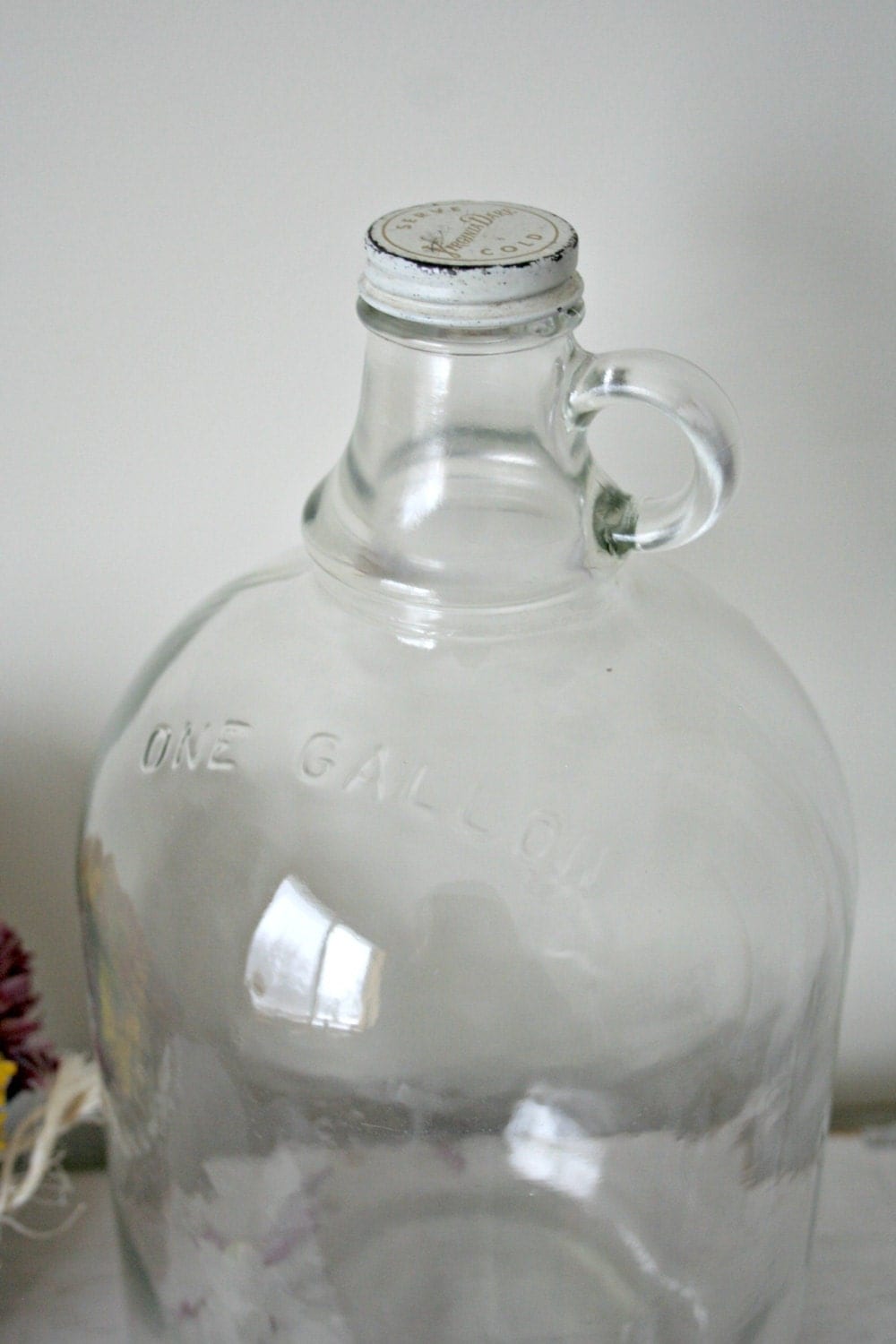 Vintage Glass Jug Vintage One Gallon Jar Large by MyOliviaVintage