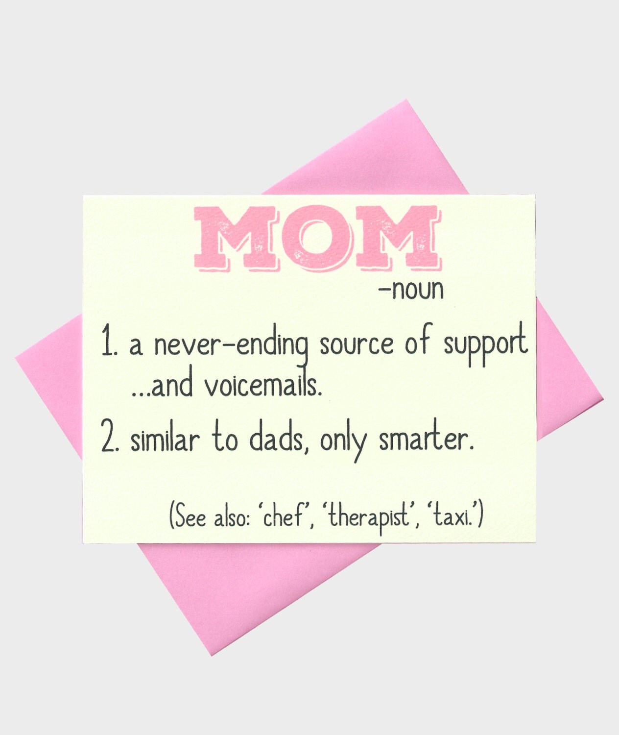 Funny Mother's Day Card Mom Dictionary Page Moms by TurtlesSoup
