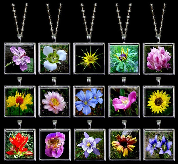 Wildflower Jewelry Wildflower Pendant Wildflower Necklace