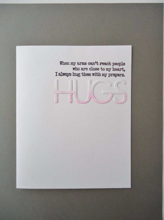 HUGS sympathy encouragement thinking of you greeting card