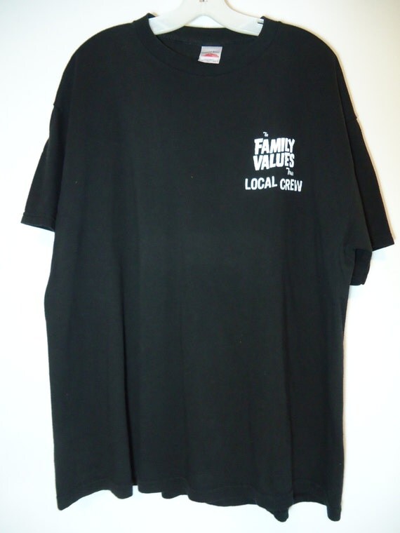 Korn Family Values Vintage Tour Crew Black Souvenir by PopWildlife