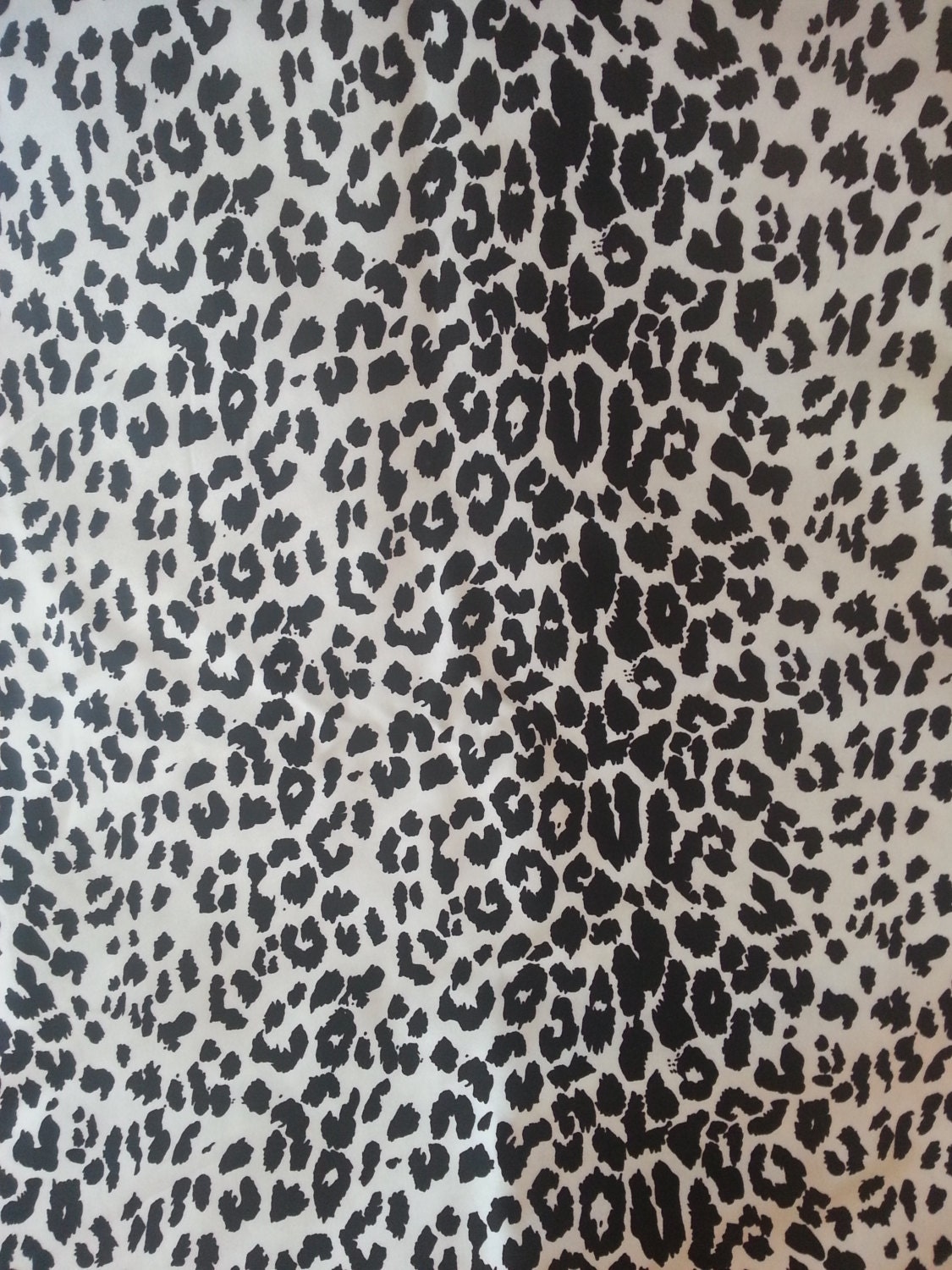 Black and White Leopard Fabric 1 Way Stretch Leopard Print