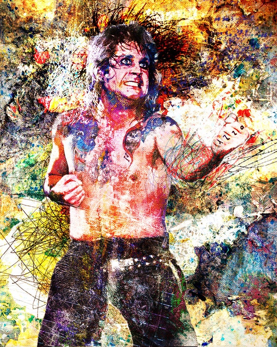 Ozzy Osbourne Art Ozzy Painting Heavy Metal Original