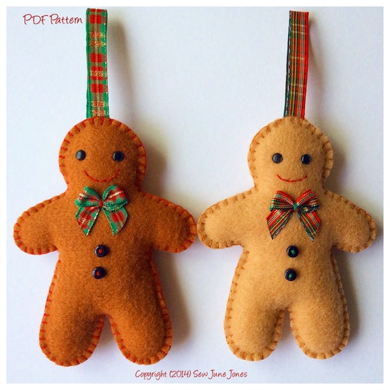 Gingerbread Man PDF Sewing Pattern and Tutorial Instant