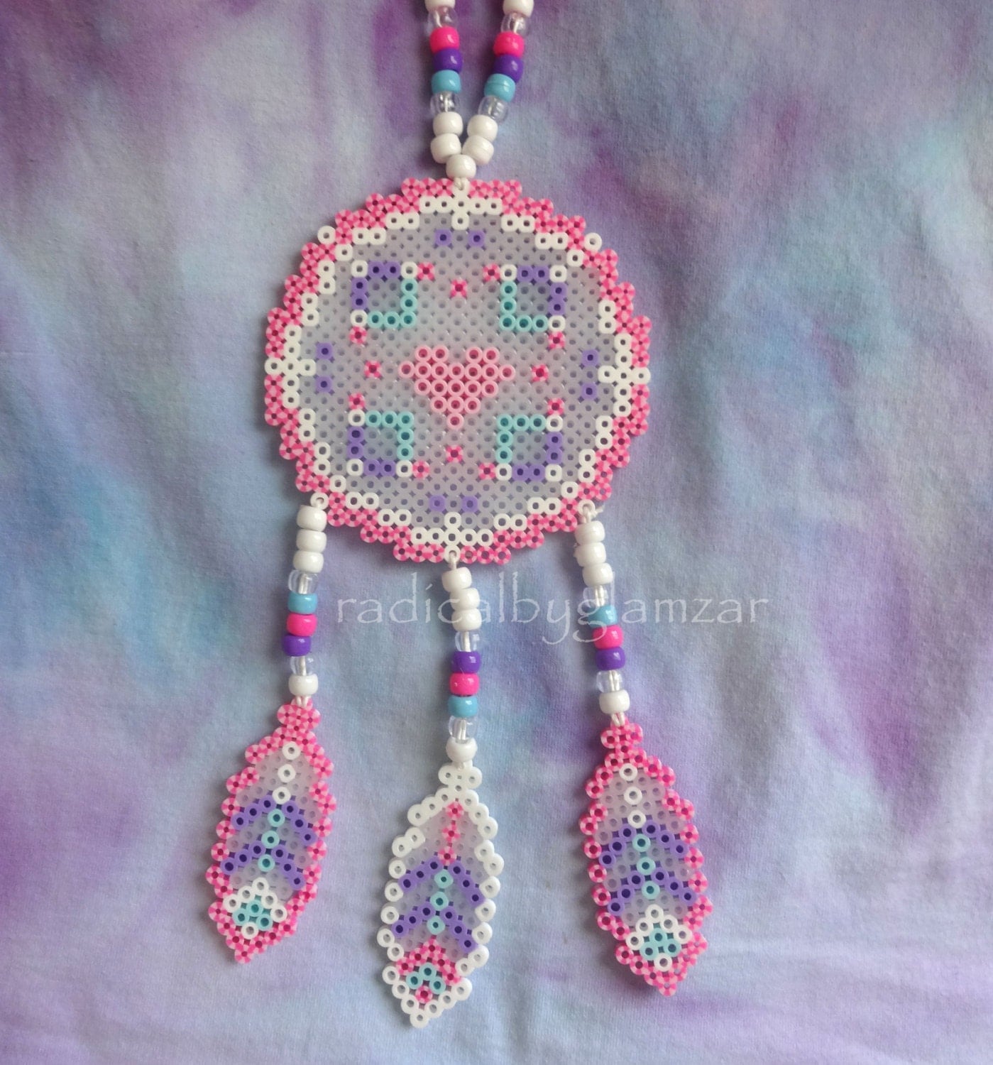 Circle Dream Catcher Kandi Pattern Perler Beads Perler Beads Designs ...