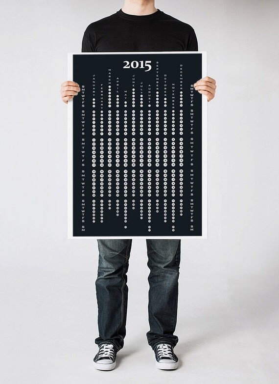 Wall calendar 2016 Black and white modern art by ReStyleGraphic