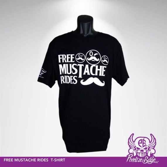 free mustache rides shirt