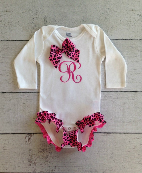 Long Sleeve Personalized Baby Girl Onesie by PreciousBabyAttire