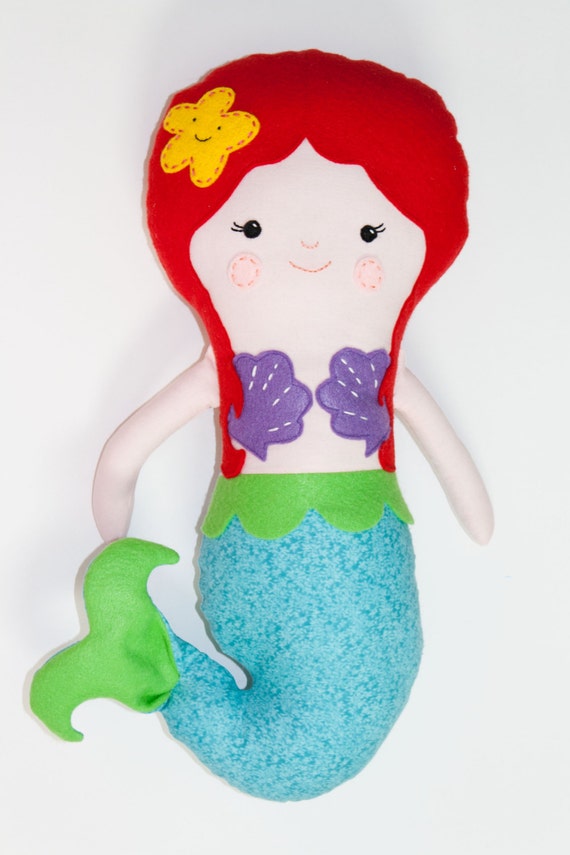 Items similar to Mermaid Fabric Doll - Little Mermaid on Etsy