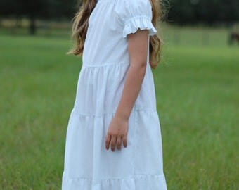 Example* Use YOUR Fabric!!! Custom Done Girls Tiered Dress {Sizes 3-6mos, 12-18mos, 2T, 3T, 4, 5, 6, 7, 8, 10, and 12.}